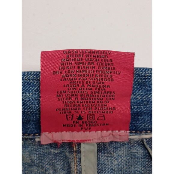 Vtg Carols Denims Button Vest Stars Trish TS Patriotic Denim XL Destroyed - Picture 12 of 12